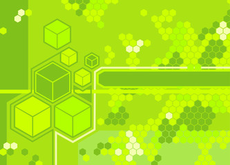  Background featuring hexagons.