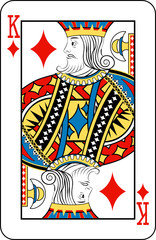  King of diamonds from deck of playing cards
