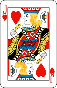 Jack of Hearts from deck of playing cards
