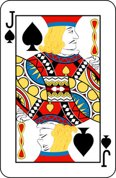  Jack of spades from deck of playing cards