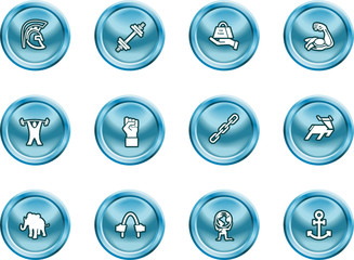 Strength Concept Icon Set