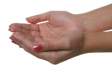 The hand symbol isolated on white background