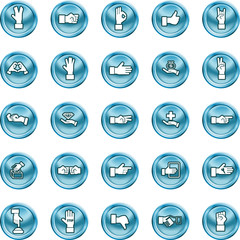 Shiny Hands Icon set