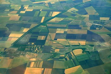 Foto op Plexiglas Aerial photo of Farmland © Taiga