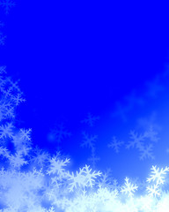 Fototapeta na wymiar Snowflakes on light blue background