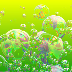 Retro soap bubble background