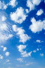 Blue sky with white clouds