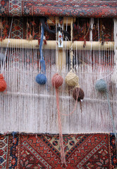 loom in Iran carpet factory