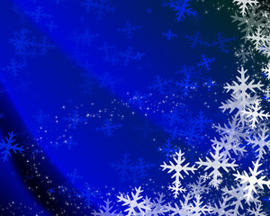 Fototapeta na wymiar Snowflakes on a christmas background