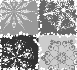Snowflake background, vector illustration