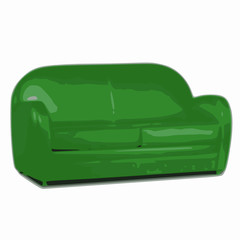 green sofa