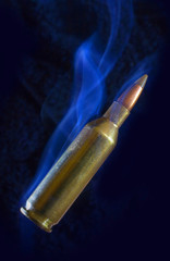 bullet so hot it smokes at a standstill