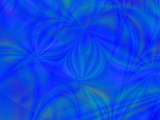 Fractal rendition of blue curves back ground