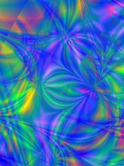 Fractal rendition of colored curves back ground