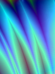 Fractal rendition of blue curves back ground