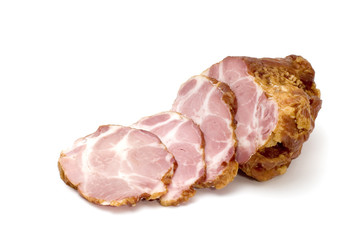 series object on white: food lobule ham