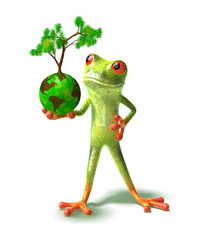 Obraz premium Grenouille pour l'écologie