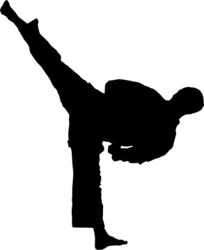 recommend clip art: Sport silhouette - Martial arts