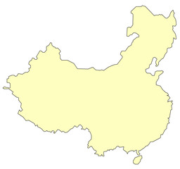 Carte de Chine simple
