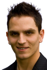 Fototapeta premium Young Man Grinning - Isolated Portrait