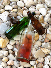 bottles on the rocks