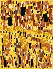 Papier Peint photo Lavable Pour elle Gustav Klimt, Résumé