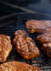 meat on the barbeque