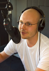 Announcer and dj at broadcasting station
