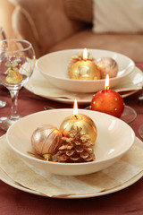 Christmas table setting 