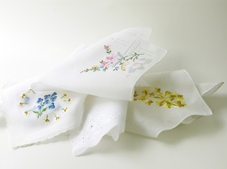 batista ladies' handkerchiefs with embroidery