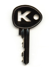 Silver Key With Letter K