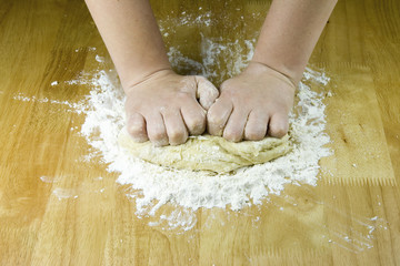 Making the pasta dough