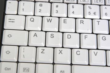 Closeup of laptop keyboard