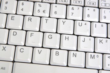 Closeup of laptop keyboard