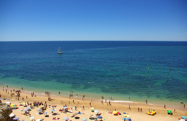 Beach in Algarve , Portimão,