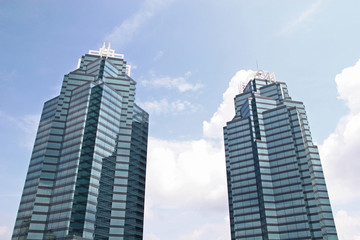 Obraz premium Two Blue Towers