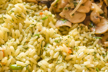 Rice with mushrooms