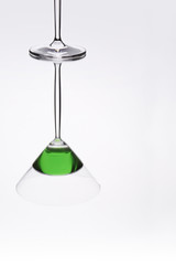 Cocktail glass reflection