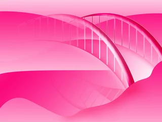 Printed roller blinds Pink landscape background