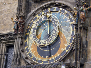 Fototapeta premium Ancient watches. Prague.