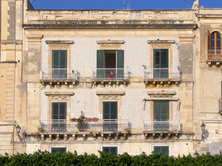 Fototapeta na wymiar Ortigia Syracuse barokowy pałac