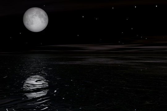Paysage de nuit lunaire