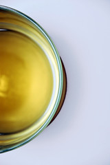 Whisky glass - Upper view left cut,blue colors