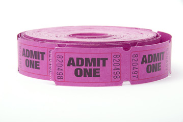 Roll of admit one ticket