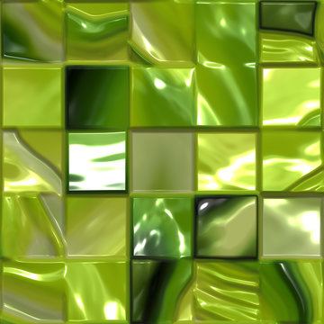 Artistic Green Tile In Mosaic
