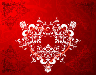 Obraz na płótnie Canvas Valentines abstract background with hearts, vector illustration