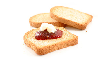 Fototapeta na wymiar Toasts with Jelly