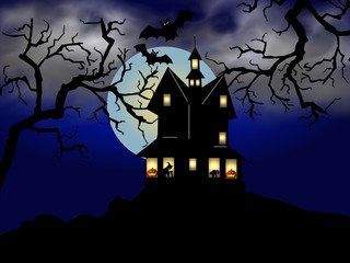 Halloween blau