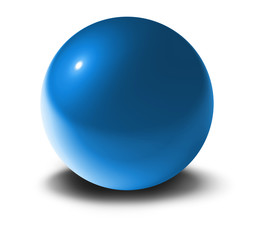 blaue 3d-Kugel