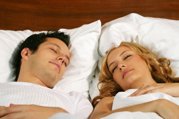 sleeping young couple - 3974586